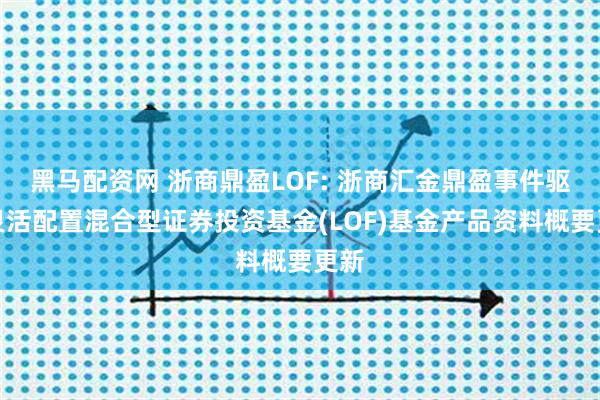 黑马配资网 浙商鼎盈LOF: 浙商汇金鼎盈事件驱动灵活配置混合型证券投资基金(LOF)基金产品资料概要更新